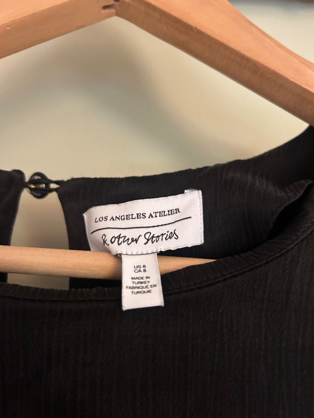 Black cupro tie dress